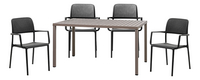 Nardi tuinset Cube/Bora Tortora taupe/antraciet - 4 stoelen-commercieel beeld
