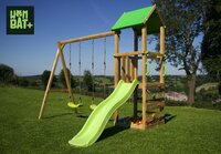 Portique avec tour de jeu et tobbogan Wombat+ Mercure vert lime-Image 1