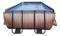 EXIT zwembad met overkapping L 4 x B 2 x H 1 m Wood-Vooraanzicht