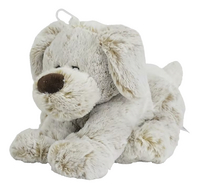 Nicotoy knuffel hond zittend 27 cm - beige