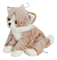 Nicotoy peluche chat assis 25 cm - brun