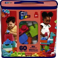 Mega Bloks First Builders Big Building Bag blauw - 60 stuks