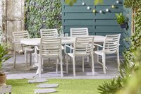 Grosfillex ensemble de jardin Vega/Slat beige - 6 chaises-Image 1