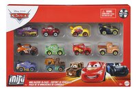 Auto Disney Cars Mini Racers 10-pack met rode en gele McQueen-Vooraanzicht