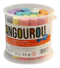 Kangourou craie de couleur pour trottoir - 20 pièces