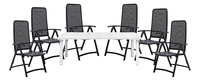 Nardi ensemble de jardin Levante/Darsena blanc/anthracite - 6 chaises réglables-commercieel beeld