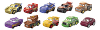 Auto Disney Cars Mini Racers 10-pack met rode en gele McQueen-Vooraanzicht