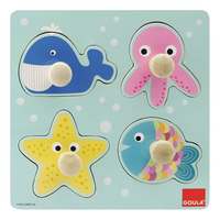Goula puzzle à boutons en bois Mer