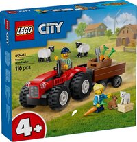 LEGO City Rode tractor met aanhanger en schapen 60461