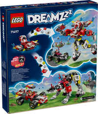 LEGO DREAMZzz Coopers tijgermecha en Zero's hot rod auto 71497-Achteraanzicht