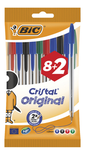 Bic stylo à bille Cristal - 10 pièces