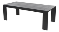 Wilsa table de jardin Ibiza noir 220 x 100 cm-Côté droit