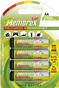 Memorex 4 piles AA Ready rechargeables