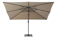 Platinum parasol suspendu Challenger T2 aluminium 3,5 x 2,6 m taupe