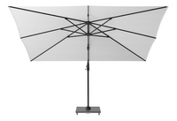 Platinum parasol suspendu Challenger T2 aluminium 3,5 x 2,6 m gris clair