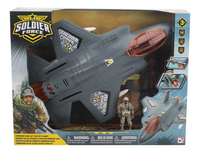 Set de jouets Soldier Force Command Hawk Jet Fighter-Avant