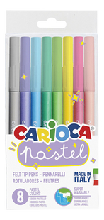 Carioca viltstift Pastel - 8 stuks