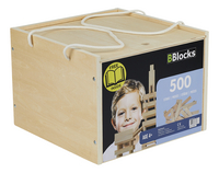 BBlocks Kist met houten bouwplankjes - 500 stuks