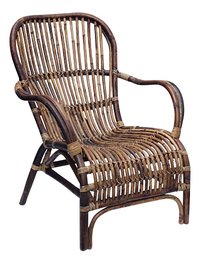Van der Leeden Fauteuil de jardin Bandung brun-commercieel beeld