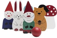 Buitenspeel bowling des gnomes-commercieel beeld