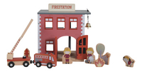 Little Dutch houten treinbaan Firestation-commercieel beeld
