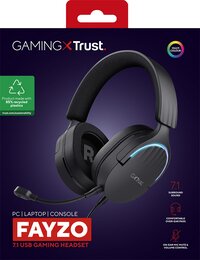 Trust Casque-micro Gaming GXT490 Fayzo 7.1-USB multi-platforme noir