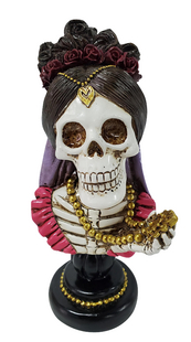 Figurine buste de squelette féminin