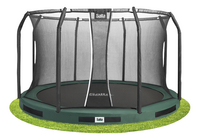 Salta trampoline enterré avec filet de sécurité Premium Ground Ø 4,27 m vert-Image 1