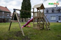 Portique avec tour de jeu et tobbogan Kidsplay Ella Rose