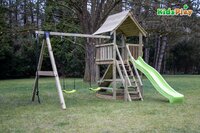 Portique avec tour de jeu et tobbogan Kidsplay Sam Lime