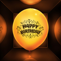 Ballon lumineux 5 couleurs Ø 23 cm Illooms /Happy Birthday/ - 5 pièces-Image 3