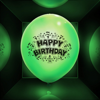Verlichte ballon 5 kleuren Ø 23 cm Illooms /Happy Birthday/ - 5 stuks-Afbeelding 4