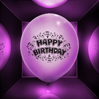 Verlichte ballon 5 kleuren Ø 23 cm Illooms /Happy Birthday/ - 5 stuks-Afbeelding 5