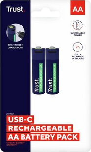 Trust Pile rechargeable USB-C Recharcheble Batteries 2 pcs