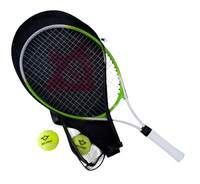 Angel Sports raquette de tennis 25' avec 2 balles blanc/vert