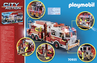 PLAYMOBIL City Action 70935 Brandweerwagen: US Tower Ladder-Achteraanzicht