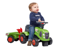 Falk loopwagen Claas tractor met aanhangwagen lichtgroen-Artikeldetail