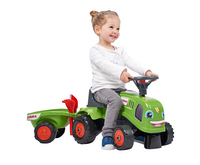 Falk loopwagen Claas tractor met aanhangwagen lichtgroen-Afbeelding 1
