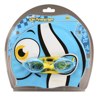 Bonnet de bain + lunettes Poisson bleu