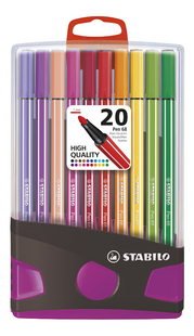 STABILO viltstift Pen 68 grijs/paars - 20 stuks