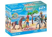 PLAYMOBIL Starter Packs Paardrijden naar het strand met Amelia en Ben 71470-Tijdelijk beeld