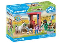 PLAYMOBIL Country Starter Packs Ferme vétérinaire avec les ânes 71471-Image temporaire