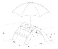 AXI kinderpicknicktafel Orion met parasol-Artikeldetail
