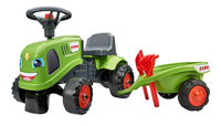 Falk loopwagen Claas tractor met aanhangwagen lichtgroen