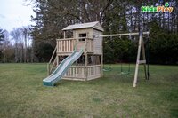 Portique avec tour de jeu et tobbogan Kidsplay Dreamhouse vert pastel-Image 5