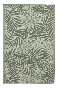 Decoris buitentapijt met palmprint L 180 x B 120 cm groen