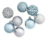 Boule de Noël Winter Dawn argent/bleu - 40 pièces-Avant