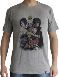 ABYstyle T-shirt met korte mouwen Naruto Shippuden grijs M