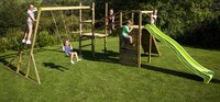 BnB Wood schommel Madagascar Commando Monkey Bar met limegroene glijbaan-Afbeelding 2