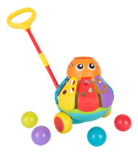 Playgro duwspeelgoed Push Along Ball Popping Octopus
